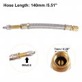 X Autohaux 2pcs 140mm 5 51 Tire Valve Stem Extension Inflator Extender Hose Universal Fit For Car Motorcycle Bicycle
