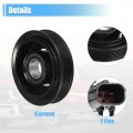 X Autohaux 1 Set Ac Compressor Clutch Replacement For Dodge Ram 1500 2500 2010 Black