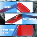 X Autohaux 4pcs Abs Plastic Red Interior Steering Wheel Cover Trim Set For Subaru Forester Ascent 2019-2021 Inner Decoration