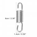 X Autohaux 2pcs 6cm Length Silver Tone Plated Steel Motorcycle Brake Pedal Return Spring For Suzuki