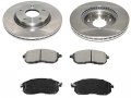 Front Ceramic Disc Brake Pad And Rotor Kit Compatible With 2013-2019 Nissan Sentra 