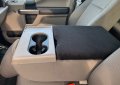 Auto Console Covers- Fits The F-150 Xlt Stx Lariat And Fx2 2011-2014 Center Armrest Cover Fleece Fabric -black 