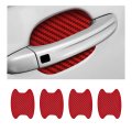4pcs Car Door Handle Cup Stickersbon Fiber Scratch Auto Protective Film Non-marking Car Bowl Protector Paint Cover Guard 