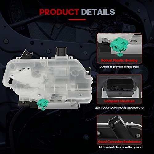 Door Latch Lock Actuator Rear Left Driver Side Compatible Ford Edge 2007-2013 For Escape 2008-2012 For F-150 2009-2014
