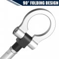 X Autohaux Silver Tone Aluminum Alloy Round Front Rear Bumper Trailer Ring Eye Towing Tow Hook Screw For Hyundai Veloster