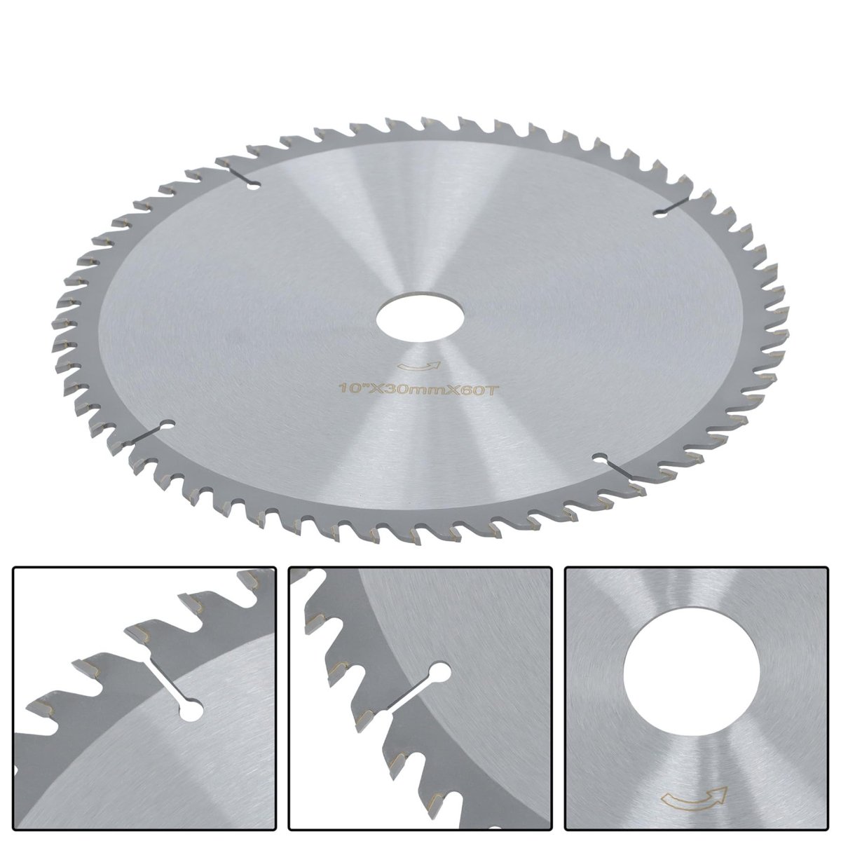 10 In 60 Tooth Carbide Tipped Circular Saw Blade Wood Cutting Disc For Softwood Hardwood Plywood Mdf And Plastic 30mm Arbor