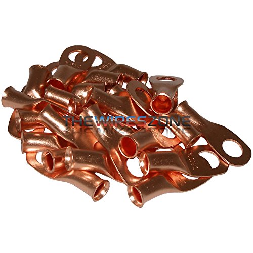 Install Bay The Cur6516 Copper Uninsulated 6 Gauge 5 16 Ring Terminal 25 Pack