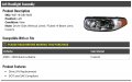 Left Driver Side Headlight Assembly Without Lined Fluted Hi-beam Lens Compatible With 2000-2005 Buick Lesabre Custom