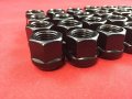 Customadeonly 24 Pieces Open End Bulge Acorn Steel Lug Nuts Thread Studs 12x1 5 Hex 19mm Black Finish Wheel Conical Cone Seat