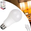 Satco S8570 3-way Led Bulb A19 3w 9w 12w 30 70 100w Eq 2700k Warm White E26 Base Frosted 230 850 1050 Lumens 120v 90 Cri