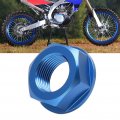 Wheel Axle Nut Bike Hubs Motorcycle Rear Nut M20xp1 5 Aluminum Replacement For Yamaha Yz125 Yz250 1999a 2021 A Blue