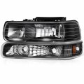 Ocpty Headlight Assembly Pair Replacement For Chevrolet Silverado 1500 2500 1999-2002 For 3500 2001-2002 Suburban 2000-2006