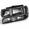 Ocpty Headlight Assembly Pair Replacement For Chevrolet Silverado 1500 2500 1999-2002 For 3500 2001-2002 Suburban 2000-2006