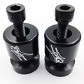 Smt Moto- Black Motorcycle Swingarm Spools Sliders For Suzuki Gsxr 1300r Hayabusa Bandit B-king 1000