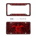 Fkelyi 2 Packs Traditional Polynesian Tribal Turtle Printed License Plate With Frame Set Universal Fit Most Vehicle Suv Truck 