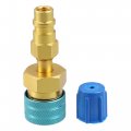 X Autohaux R1234yf Low Side Quick Coupler To R-134a Ac Charging Hose Adapter Fitting Connector For Car Air-conditioning Gold 