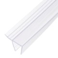 Shower Door Side Seal F Type Sweep For 3 8 In Glass 130 Long Silicone Frameless Strip To Stop Leaks Clear 