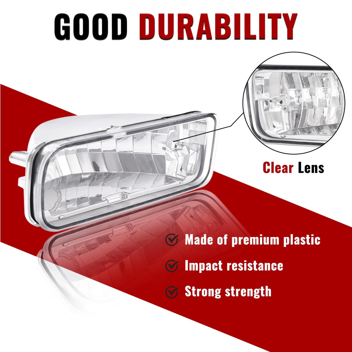 Front Bumper Turn Signal Light Pair For 1985-1992 Chevy Chevrolet Camaro Clear Lens Driver And Passenger Side Replacement