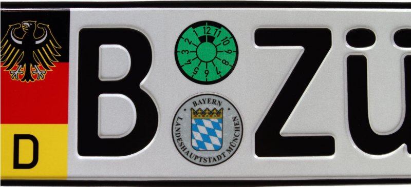 German Euro Plate With Flag Coat Of Arms Random Characters
