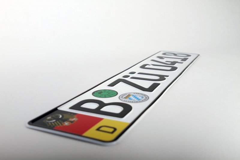 German Euro Plate With Flag Coat Of Arms Random Characters