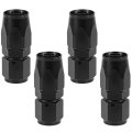 6an Straight Swivel Hose End Fitting 4 Pack 9 16-18 Unf 37 Degrees Flare 6061 T6 Aluminum For Stainless Steel And Nylon Braided 