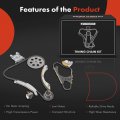 A-premium 10pcs Engine Timing Chain Kit W Sprocket Tensioner Guide Rail Fit Dohc 4 5 6cyl Compatible With Gmc Chevy Buick Isuzu