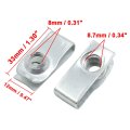 4pcs Spring Metal U-type Clip With Screws Car Mudguard Trim Panel Fasteners
