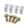 4pcs Spring Metal U-type Clip With Screws Car Mudguard Trim Panel Fasteners