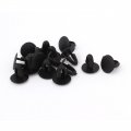 16 Pcs Black Plastic Rivets Clip 7mm X 6mm 11mm 