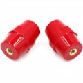 Baomain Busbar Support Insulator 8mm Diameter 50mm Height Red Enhanced 2 Pack