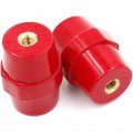 Baomain Busbar Support Insulator 8mm Diameter 50mm Height Red Enhanced 2 Pack