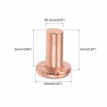 Uxcell 100pcs Copper Solid Rivets 3 32 X 13 64 Flat Head Rivet Metal Fasteners For Electrical Applications Leather Working