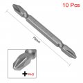 Uxcell 10 Pcs Ph2 Magnetic Phillips Double Head Screwdriver Bits 1 4 Inch Hex Shank 2 95-inch Length S2 Power Tool