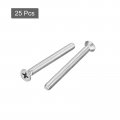 Uxcell 10 -24x2 Flat Head Machine Screws Phillips 304 Stainless Steel Bolts 25pcs