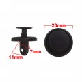 Uxcell 30 Pcs Black 7mm Hole Plastic Rivets Fastener Bumper Push Clips For Auto