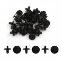 Uxcell 30 Pcs Black 7mm Hole Plastic Rivets Fastener Bumper Push Clips For Auto