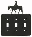 Lady Western Pleasure Rider Triple Light Switch Plate Cover 