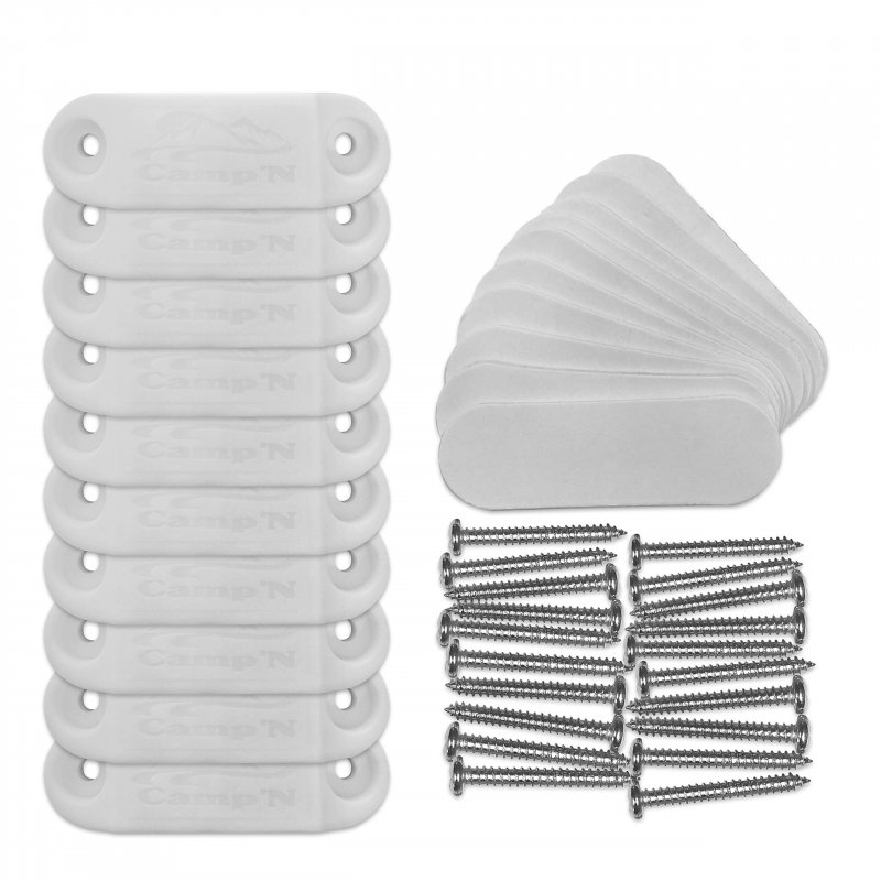 Magnetic Rv Door Holder White 5 Pair Set With Mounting Hardware Double Sided Tape Easy Install Heavy Duty