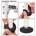 Uxcell Pipe Cover Decoration 15mm-40mm Pp Plastic Escutcheon Water Drain Line Black 4pcs