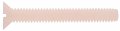 Nylon Flat Head Machine Screw 6-32 X 1 In Slotted Drive Silver 20 Pack Model 59524 