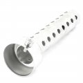 Silver Tone Universal Motorcycle Exhaust Muffler Tip 4cm Dia 
