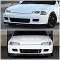 Pair Chrome Housing Led Drl Turn Signal Headlight Corner Lamps Compatible With Honda Civic Coupe Hatchback 92-95