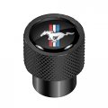 Ipick Image For Ford Mustang Tri-bar In Black On Aluminum Tire Valve Stem Caps
