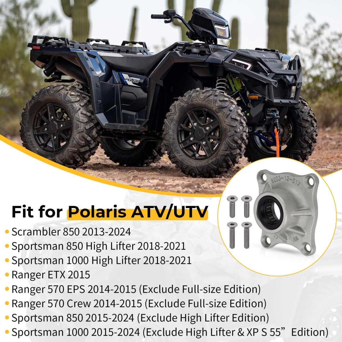 Front Pinion Cover Assembly For Polaris Scrambler 850 Sportsman 1000 Ranger 570 Etx Part