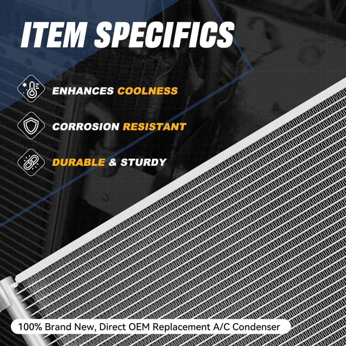 Dpi 30174 Factory Style Aluminum A C Condenser For Subaru Legacy Outback 2020-2024