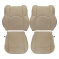 Driver Passenger Bottom Top Perforated Leather Seat Cover Tan For Dodge Ram 2500 3500 4500 5500 Laramie Sport Slt 2009 2010 