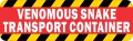 Stickertalk Venomous Snake Transport Container Vinyl Sticker 10 Inches By 3 