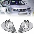 Topteng Car Pair Front Indicator Turn Signal Corner Lights Clear Fits For 3 Series E46 Sedan 1999-2001 Not Fit 2-door Models