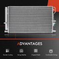A-premium Coolant Radiator A C Condenser Cooling Kit Compatible With Mercedes-benz C63 Amg 2012-2015 Cls63 2012-2014 S C218