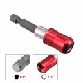 Uxcell Extension Extend Socket Drill Bit Holder Magnetic Hex Screwdriver Power Tools 2 4-inch Length 1 4 -hexagon Red